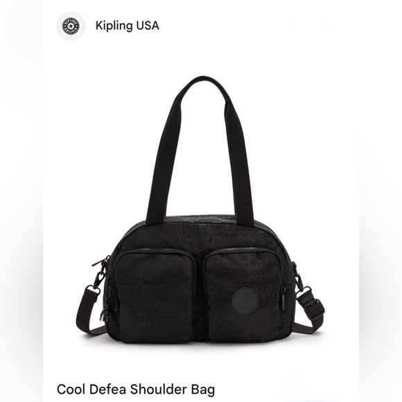 New🦍Kipling Cool Defea Shoulder Bag. Medium. Black - Picture 3 of 8